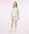 Women's short floral cotton pyjamas MARSHMALLOW /PAUL