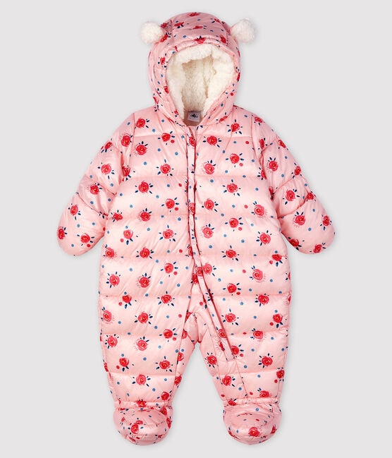 Baby's unisex snowsuit MINOIS pink/MULTICO white