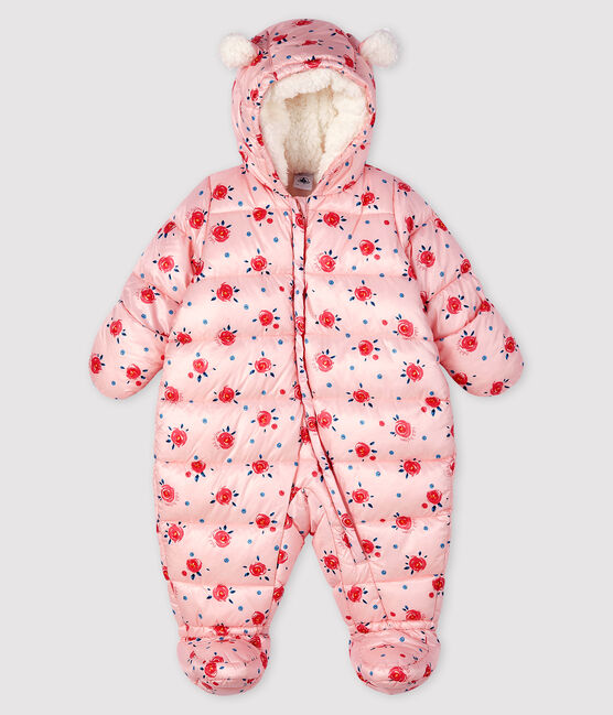 Baby's unisex snowsuit MINOIS pink/MULTICO white