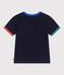 Children's short-sleeved cotton T-shirt SOIR blue