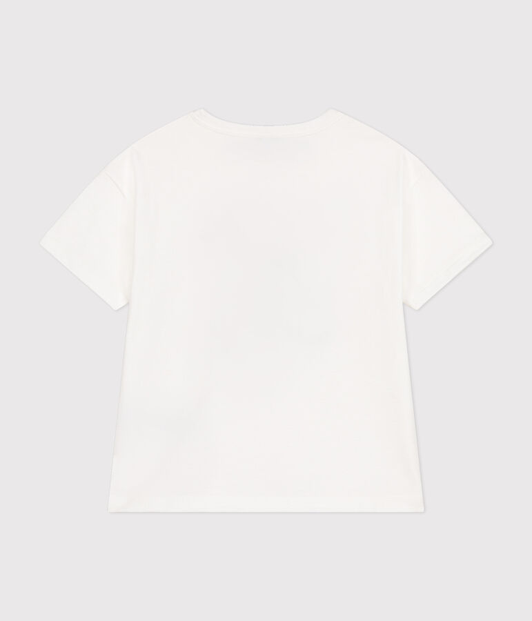Little boys' short-sleeved fine jersey T-shirt MARSHMALLOW white