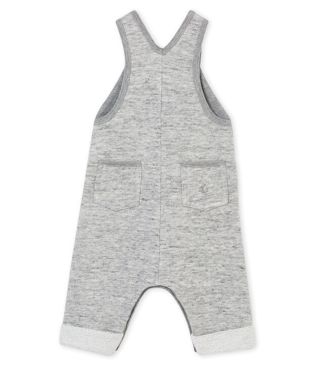 Baby boy's soft dungarees grey