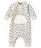 Baby boy's long print snowsuit BELUGA grey/MULTICO white