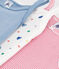 Pack of children's strappy heart-print cotton vests variante 1