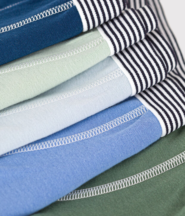 Children's Plain Cotton Boxers - 5-Pack multicolor