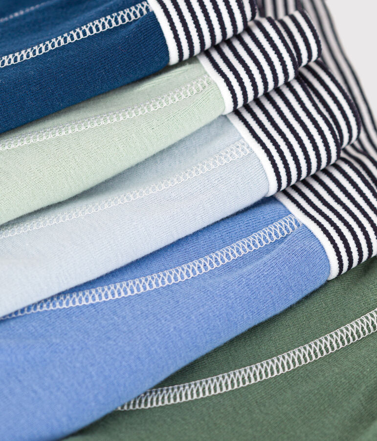 Children's Plain Cotton Boxers - 5-Pack multicolor