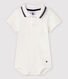 Babies' Short-Sleeved Cotton Bodysuit with Polo Shirt Collar