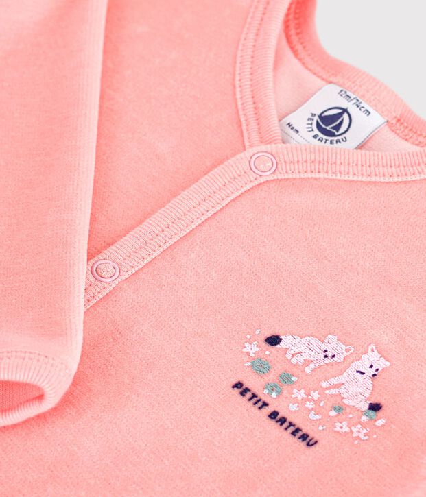 Dors-bien en bouclette velours pink