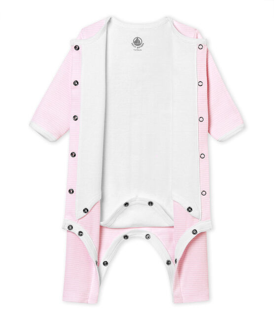 The Bodyjama baby mixed VIENNE pink/ECUME white