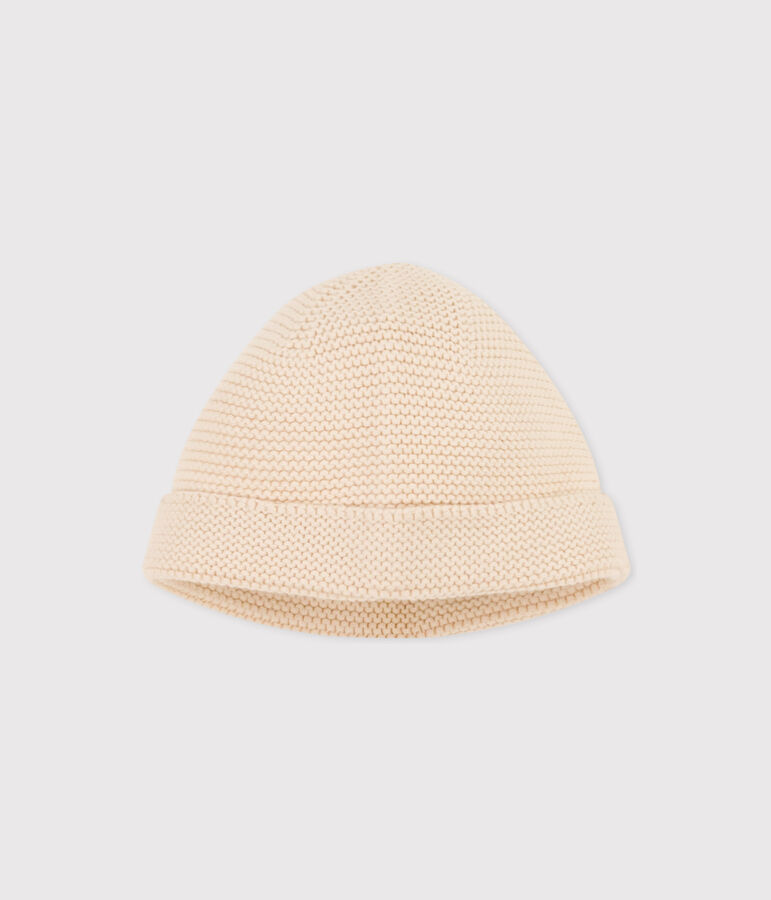 Knitted Cotton Hat Ecru