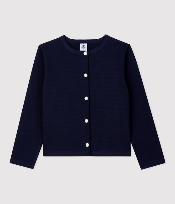 Girls' Cotton Cardigan SMOKING blue