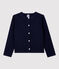 Girls' Cotton Cardigan SMOKING blue