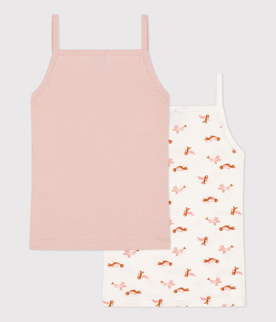 Girls' Bird Patterned Cotton Vests - 2-Pack variante 1