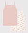Girls' Bird Patterned Cotton Vests - 2-Pack variante 1