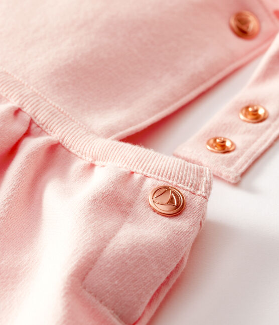 Baby Girls' Short Fleece Dungarees MINOIS pink