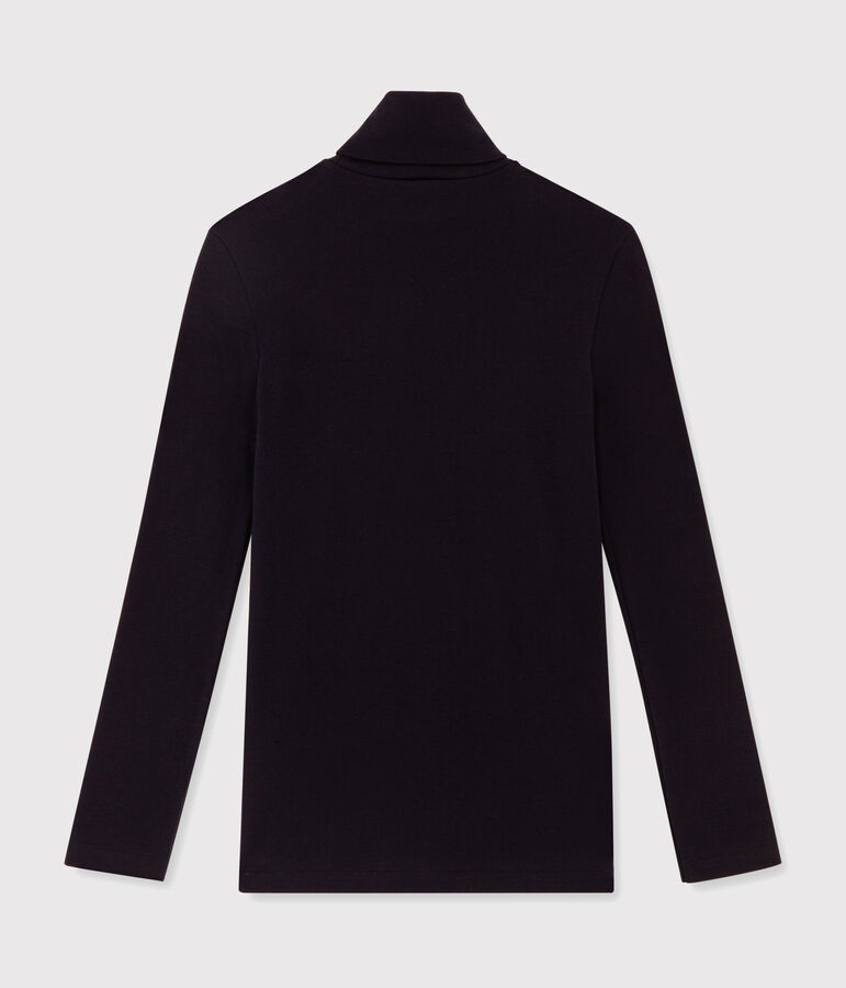 Women's Iconic Cotton Polo Neck SMOKING blue