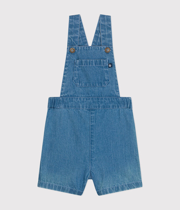 Babies' Light Denim Dungaree Shorts blue