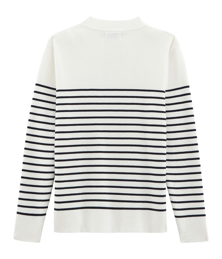 Men's breton jumper white/blue