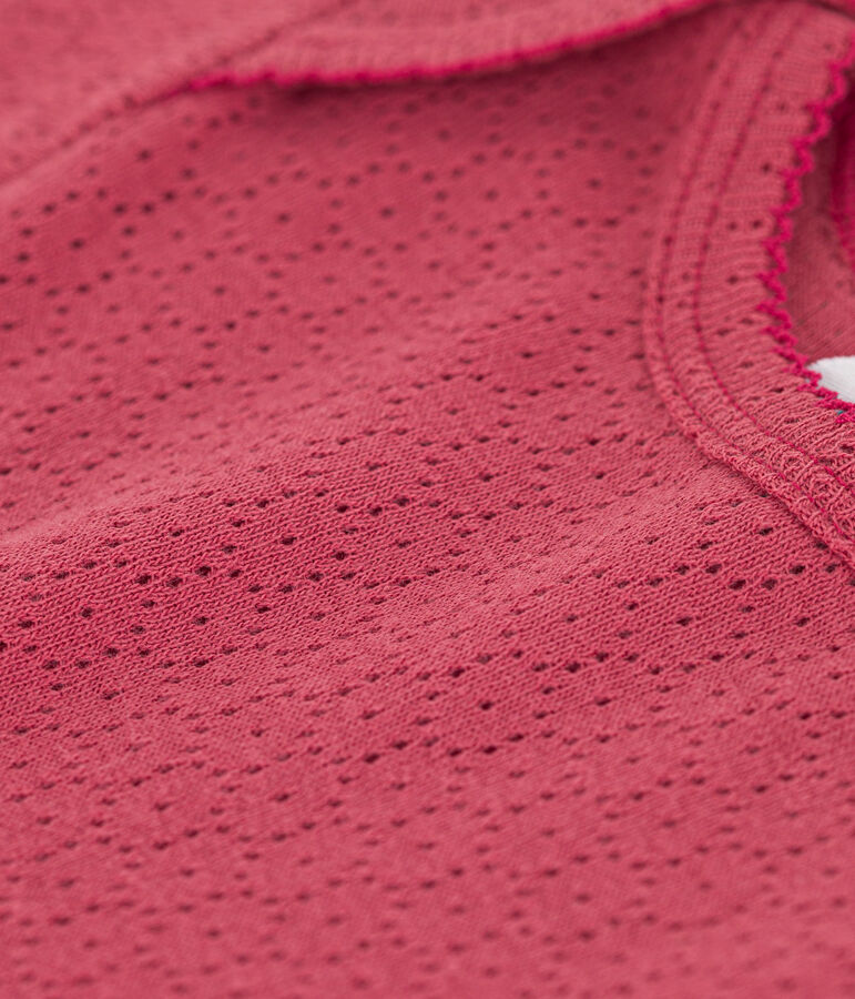 Babies' Short-Sleeved Openwork Bodysuit PAPI pink