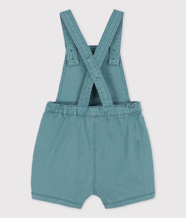 Babies' Coloured Denim Dungaree Shorts green