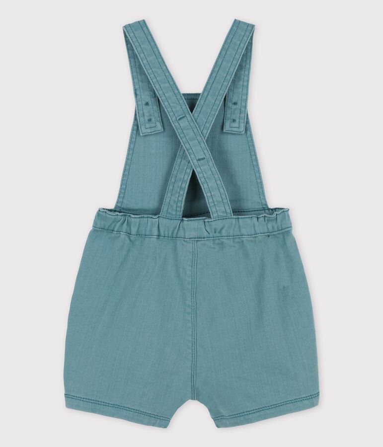 Babies' Coloured Denim Dungaree Shorts green