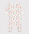 Babies' animal-print fleece pyjamas white/multicolor