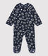 Babies' Starry Velour Sleepsuit