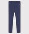 Girls' Elastane Jersey Leggings MEDIEVAL blue/MARSHMALLOW white