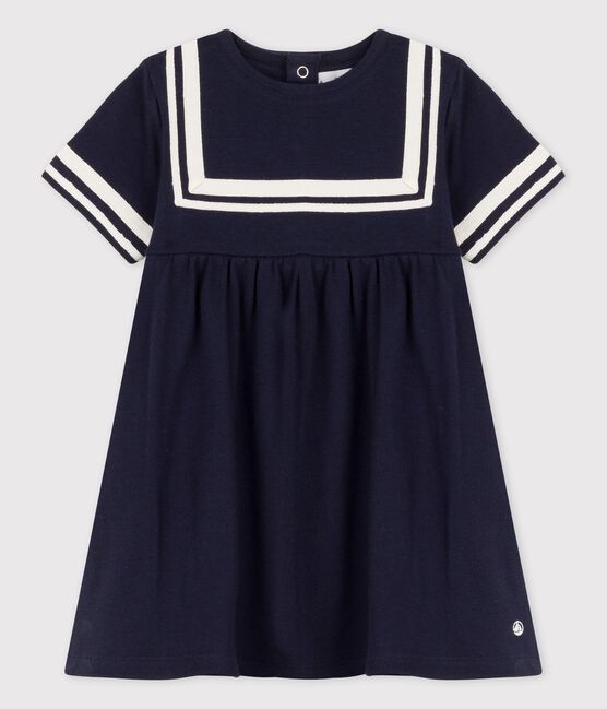 Babies' Organic Cotton Sailor Dress SMOKING blue