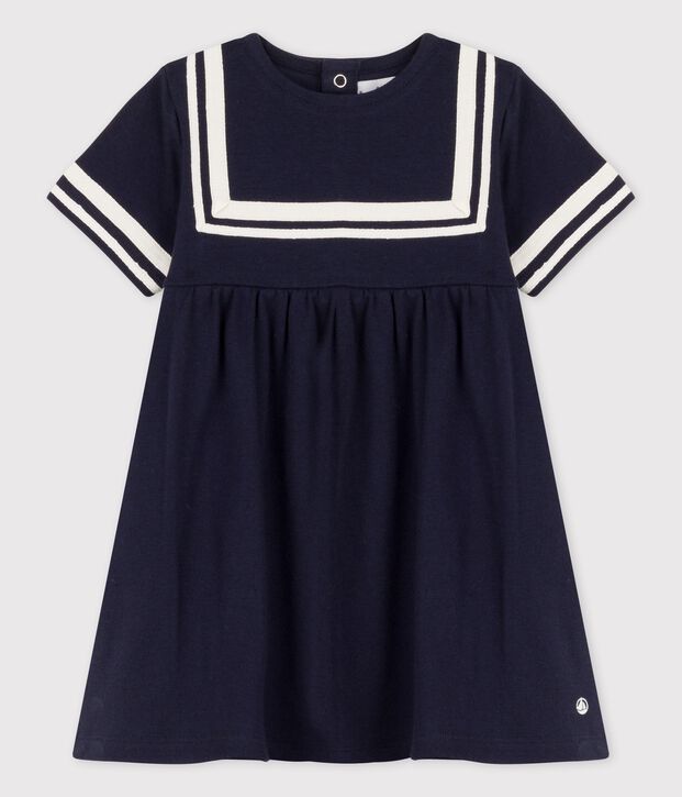 Babies' Organic Cotton Sailor Dress blue
