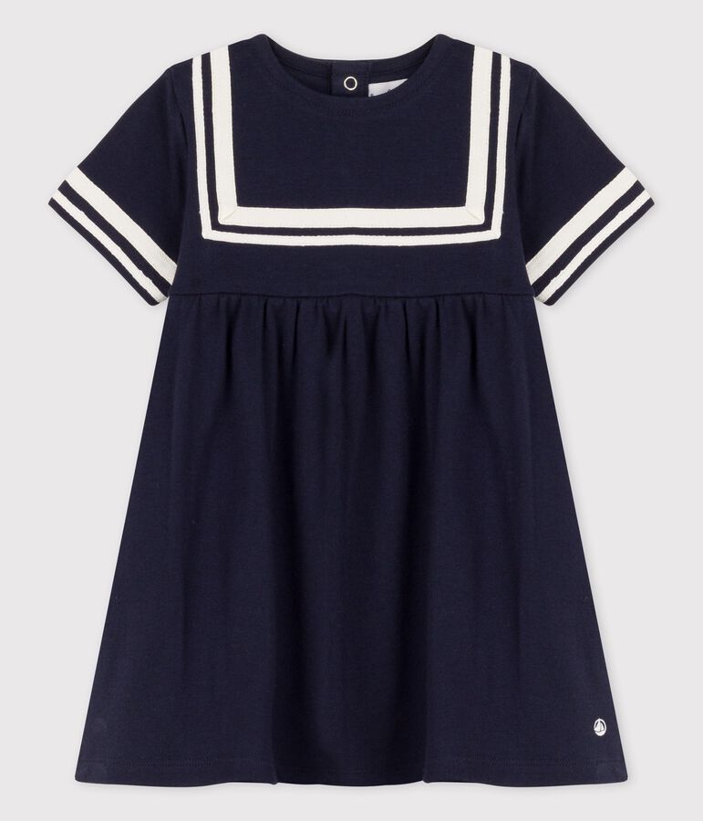 Babies' Organic Cotton Sailor Dress blue