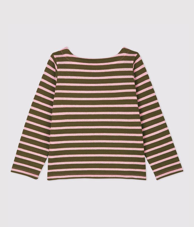 Girls' Cotton Breton Top green/CHARME BRILLANT
