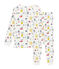 Boys' Ribbed Pyjamas MARSHMALLOW white/MULTICO white
