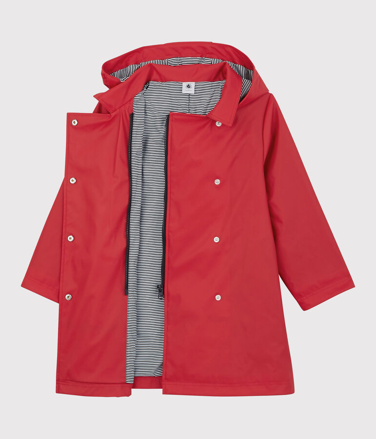 Girls' Hooded Trench coat red