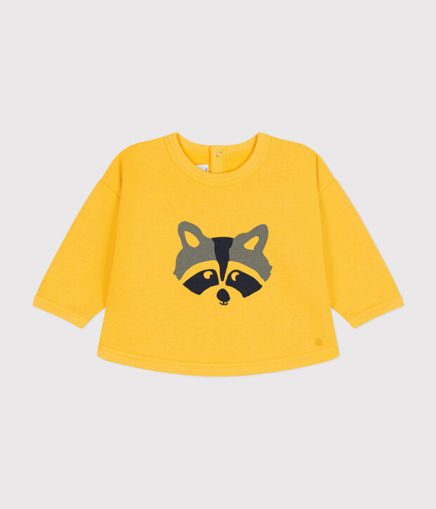 Babies' fleece sweatshirt yellow