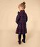 Girls' long-sleeved checked dress in checked cotton flannel SMOKING blue/MULTICO white