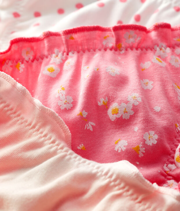 Girls' Cherry Blossom Ruffled Knickers - 3-Pack multicolor