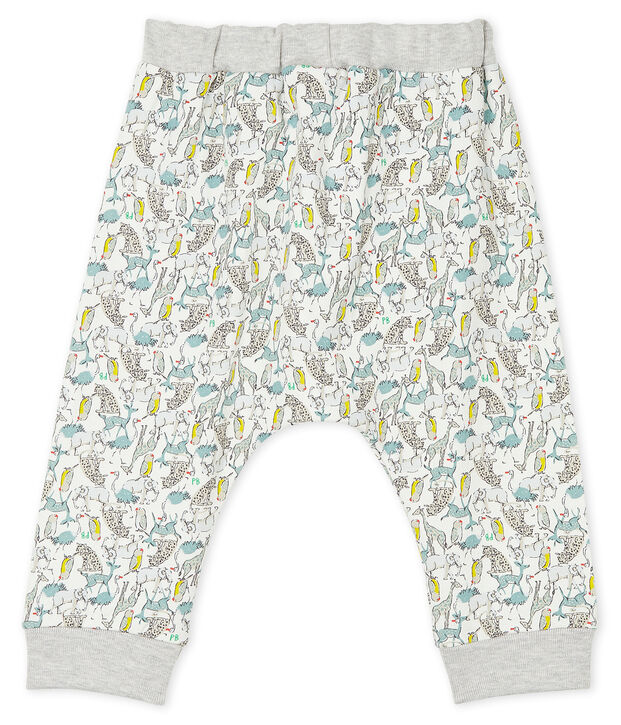 Baby Boys' Light Fleece Trousers white/multicolor