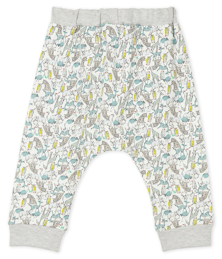Baby Boys' Light Fleece Trousers white/multicolor