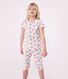 Children's floral print cotton capri pyjamas