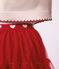 Children's long skirt in plain tulle red
