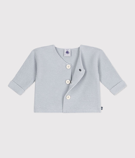 Babies' moss stitch cotton cardigan CO2
