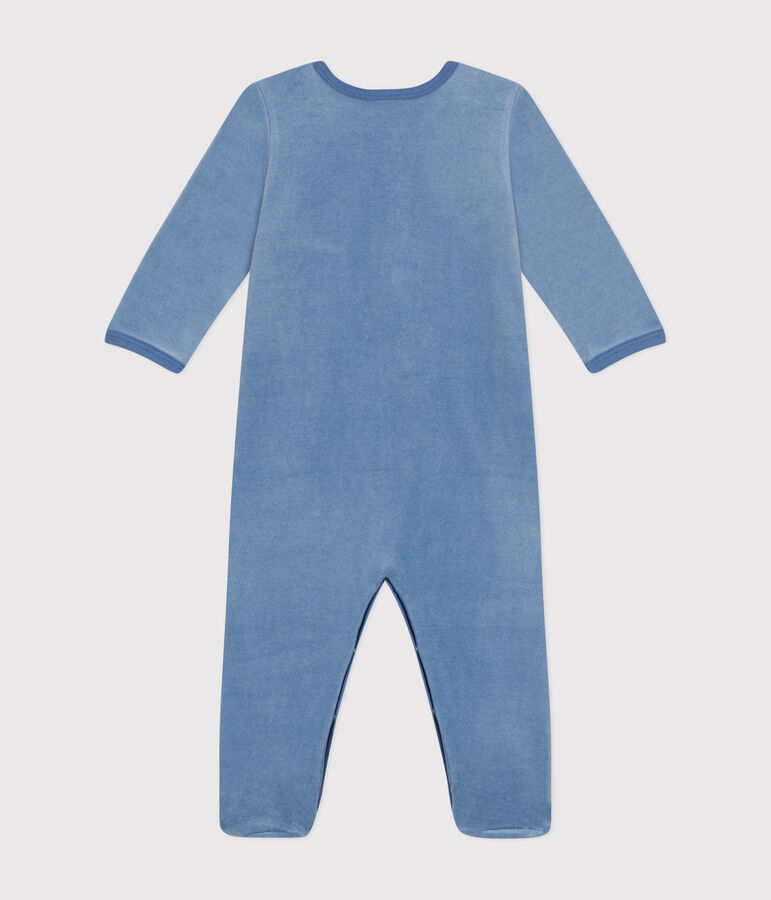 Babies' velour pyjamas blue