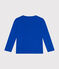 Children's long-sleeved rib knit unisex t-shirt CALVIN blue