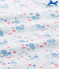 Girl's printed T-shirt ECUME white/BLEU blue/MULTICO
