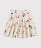 Girls' fleece skirt MONTELIMAR beige/MULTICO white