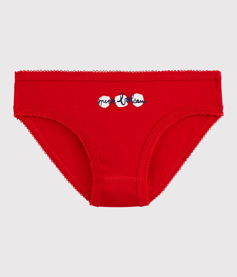Girls' Cotton Knickers red