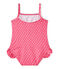 Baby girl's polka dot swimsuit PETUNIA pink/MARSHMALLO white