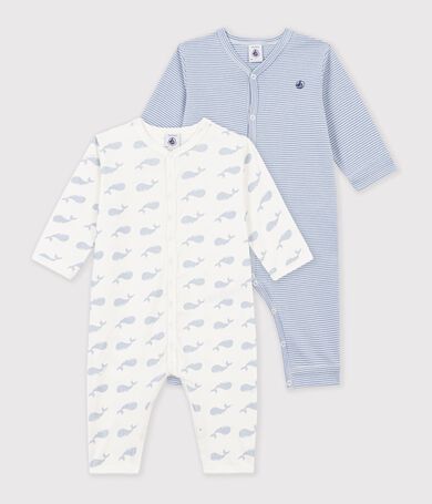 Pack of footless printed cotton pyjamas for babies