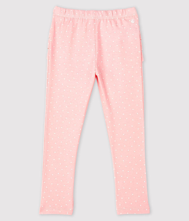 Baby girl's printed leggings pink/white